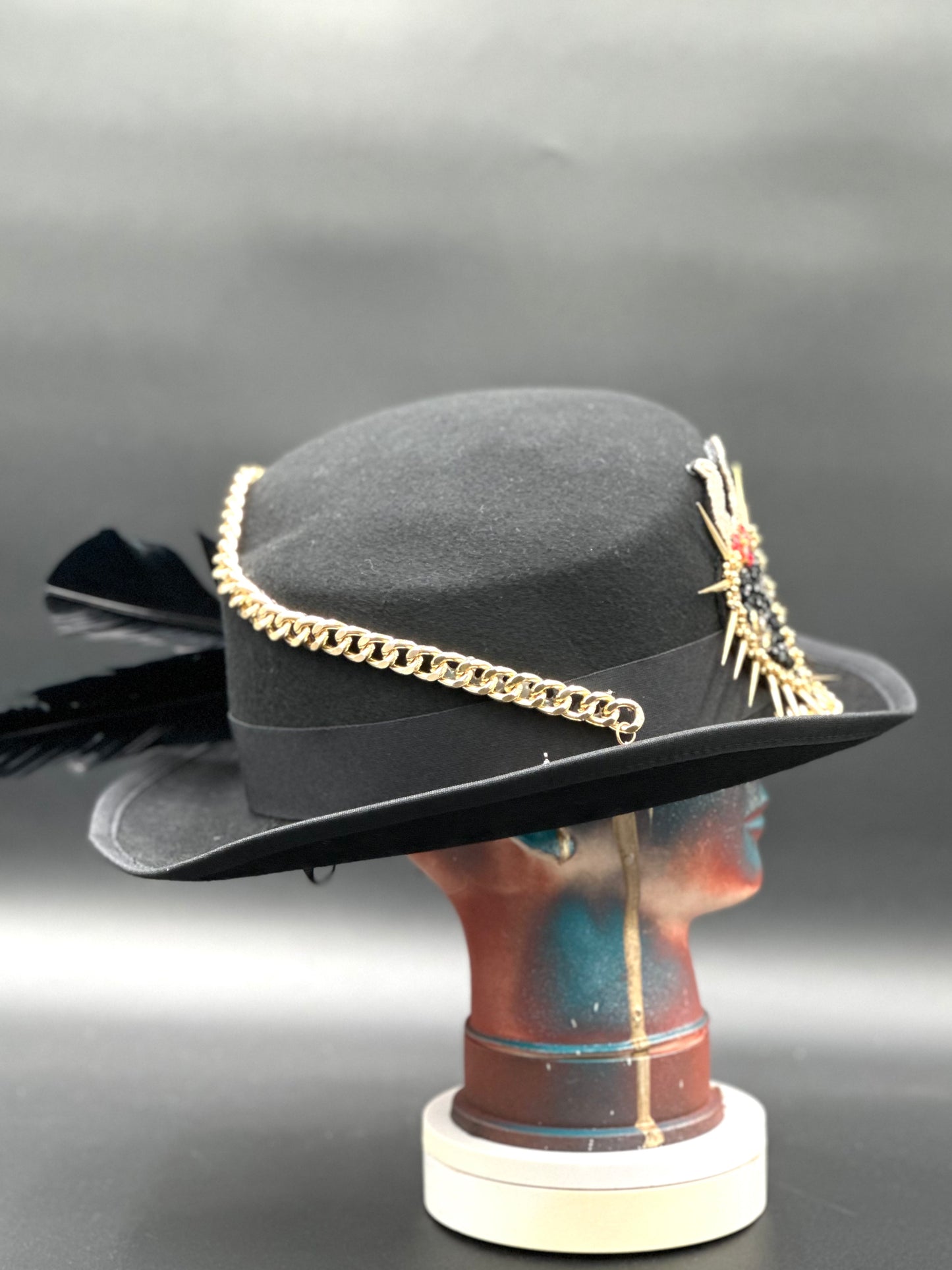 Berlin Black Wool Top Hat