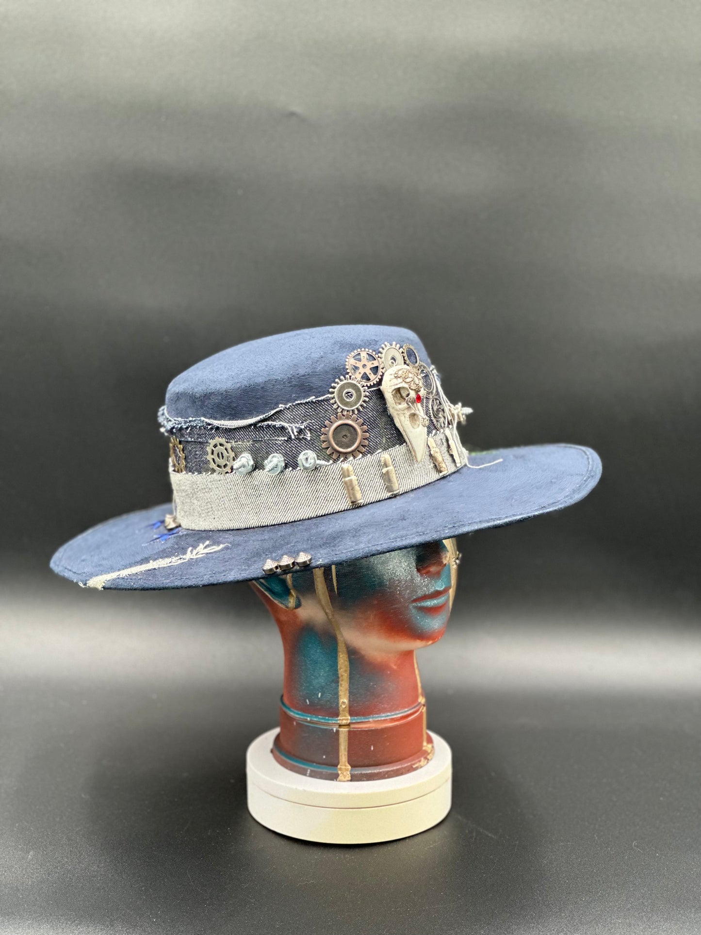 Coachella Blue Suede Cordobés Hat