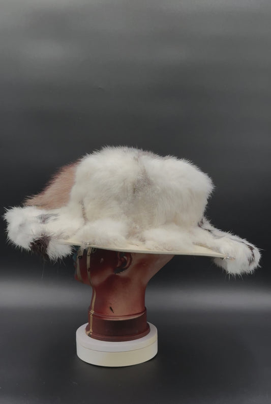 Cordobés Hat Upholstered in Rabbit Fur